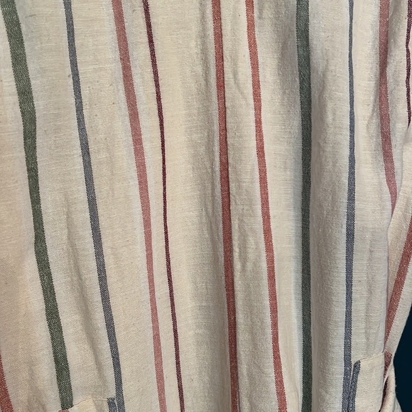 American Eagle Romper, Cotton/Linen blend, lined, super comfy, cropped wide leg - Picture 3 of 3